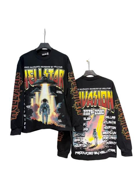 Spacecraft Astronaut Print Long Sleeve T-Shirt 28704412