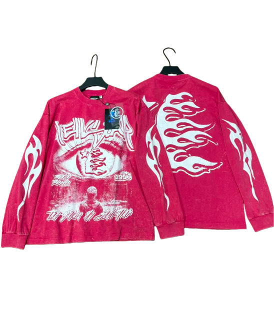 Devil's Eye Print Washed Version Long Sleeve T-Shirt 2 colors 28709905