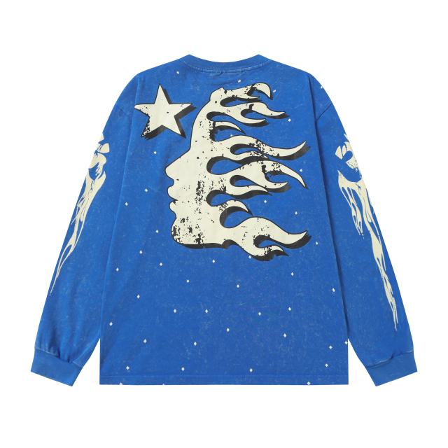 Logo Print Washed Version Long Sleeve T-Shirt 2 colors 28709894