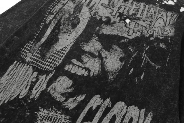 Portrait Logo Ink-Splash Print Washed Version Long Sleeve T-Shirt 28713174