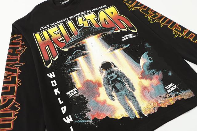 Spacecraft Astronaut Print Long Sleeve T-Shirt 28704412