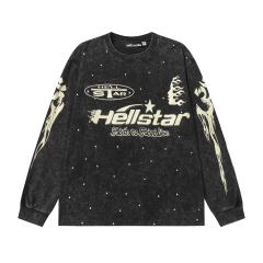 Logo Print Washed Version Long Sleeve T-Shirt 2 colors 28709894