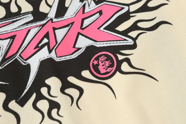 Pink Logo Black Flame Print Long Sleeve T-Shirt 2 colors 28704411