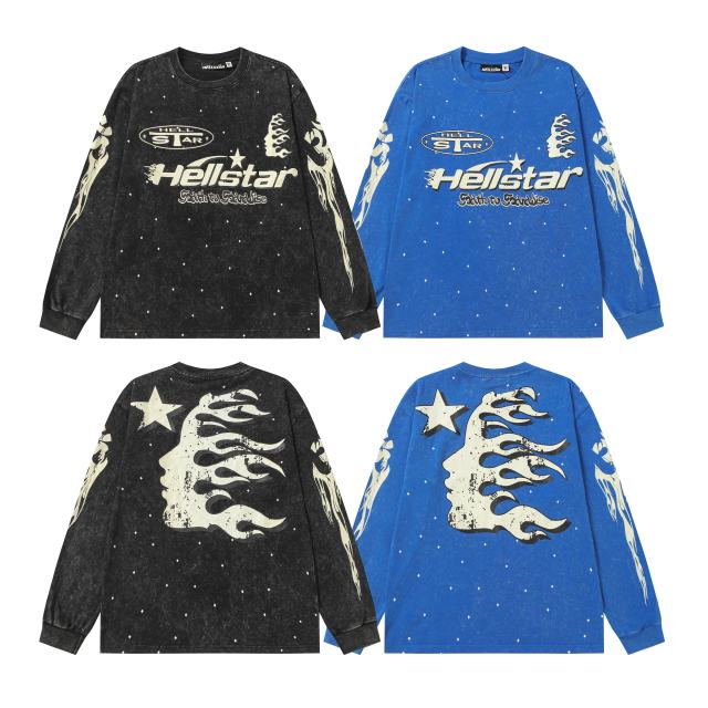 Logo Print Washed Version Long Sleeve T-Shirt 2 colors 28709894