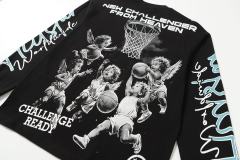Angel Children Basketball Game Print Long Sleeve T-Shirt 2 colors 28704410