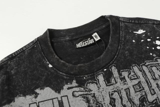 Portrait Logo Ink-Splash Print Washed Version Long Sleeve T-Shirt 28713174