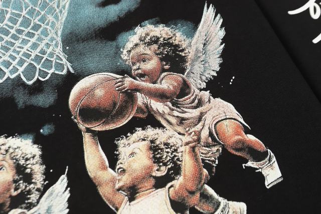 Angel Children Basketball Game Print Long Sleeve T-Shirt 2 colors 28704410