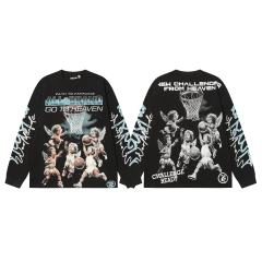 Angel Children Basketball Game Print Long Sleeve T-Shirt 2 colors 28704410