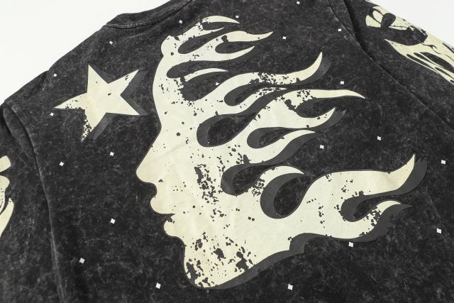 Logo Print Washed Version Long Sleeve T-Shirt 2 colors 28709894