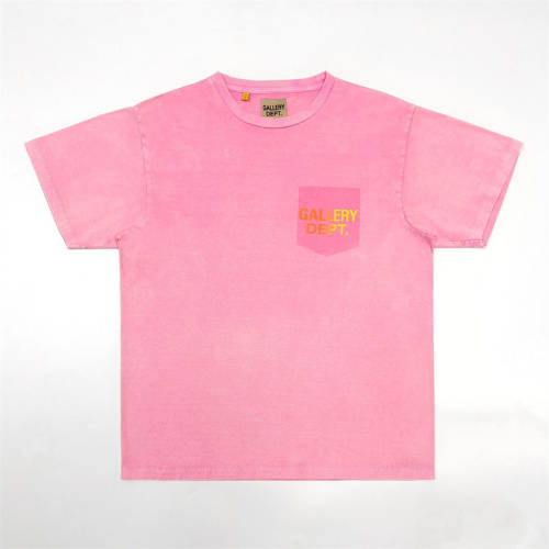 1:1 Quality Pocket Gradient Letter Pink T-shirt