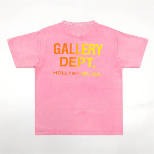 1:1 Quality Pocket Gradient Letter Pink T-shirt