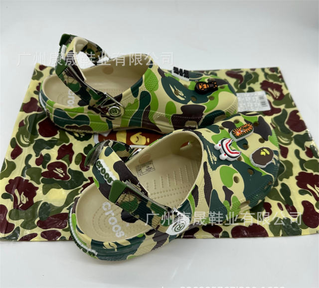 Bape x Cro*s Clogs Camo Sandals Men Women Size 4-11