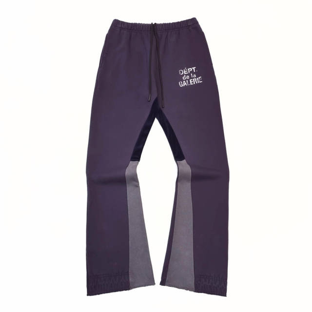 1:1 Top Quality Navy Blue French Letter Patchwork Pants