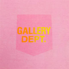 1:1 Quality Pocket Gradient Letter Pink T-shirt