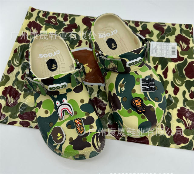 Bape x Cro*s Clogs Camo Sandals Men Women Size 4-11