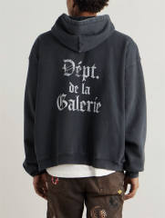 1:1 Quality GD Gothic White Letter Washed Black Hoodie