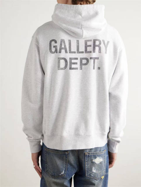 1:1 Quality GD Black Letter Hand-Painted Bleached Gray Hoodie