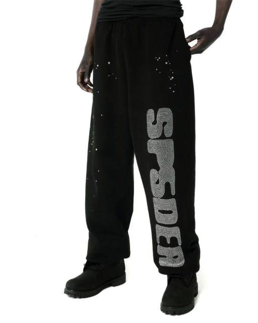 1:1 Quality Rhinestone Letter Logo Hoodie & Pants Set