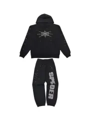 1:1 Quality Rhinestone Letter Logo Hoodie & Pants Set