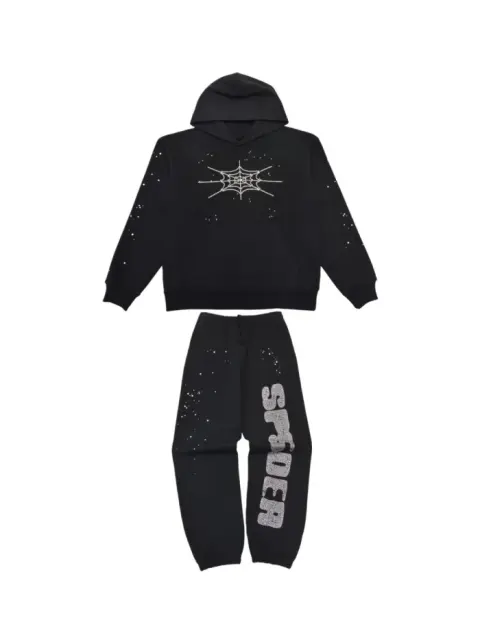 1:1 Quality Rhinestone Letter Logo Hoodie & Pants Set