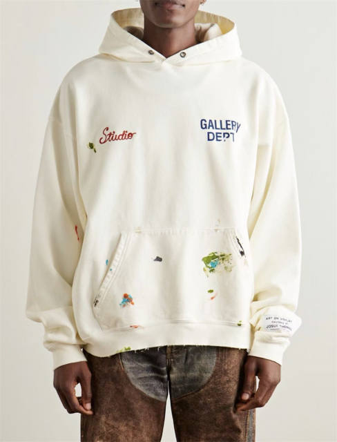 1:1 Quality GD Embroidered Hand-Painted G-Leather Hoodie