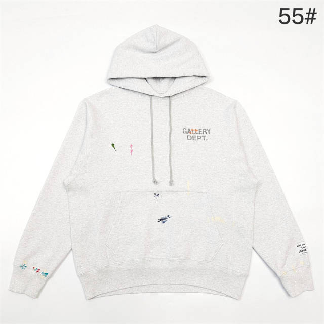1:1 Quality GD Black Letter Hand-Painted Bleached Gray Hoodie