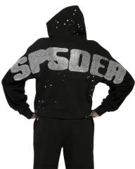 1:1 Quality Rhinestone Letter Logo Hoodie & Pants Set