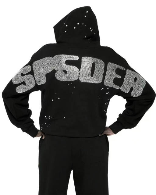 1:1 Quality Rhinestone Letter Logo Hoodie & Pants Set