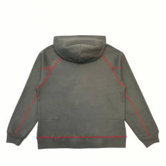 1:1 TOP Quality Red Stripe Letter Print Hoodie & Pants Set