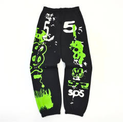 1:1 Quality Ray Doodle Print Hoodie & Pants Set