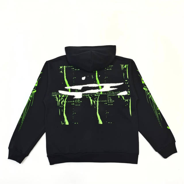 1:1 Quality Ray Doodle Print Hoodie & Pants Set