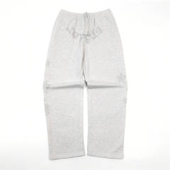 1:1 TOP Quality White Rhinestone Large Star Hoodie & Pants Set