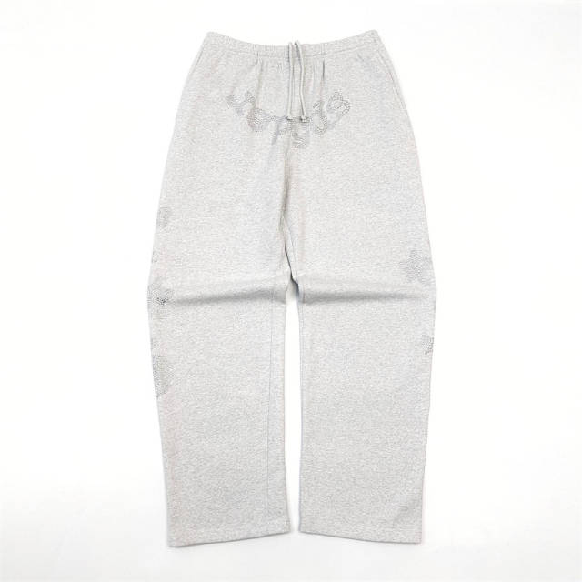 1:1 TOP Quality White Rhinestone Large Star Hoodie & Pants Set
