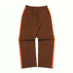 1:1 TOP Quality Orange Rhinestone Brown Hoodie & Pants Set