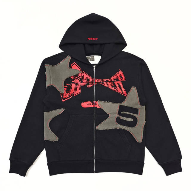 1:1 TOP Quality Star Patchworl Hoodie & Pants Set