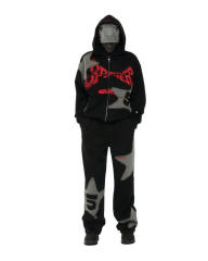 1:1 TOP Quality Star Patchworl Hoodie & Pants Set