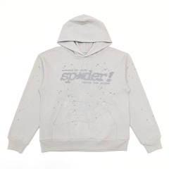 1:1 TOP Quality Gray Fonts Foaming Print Hoodie & Pants Set
