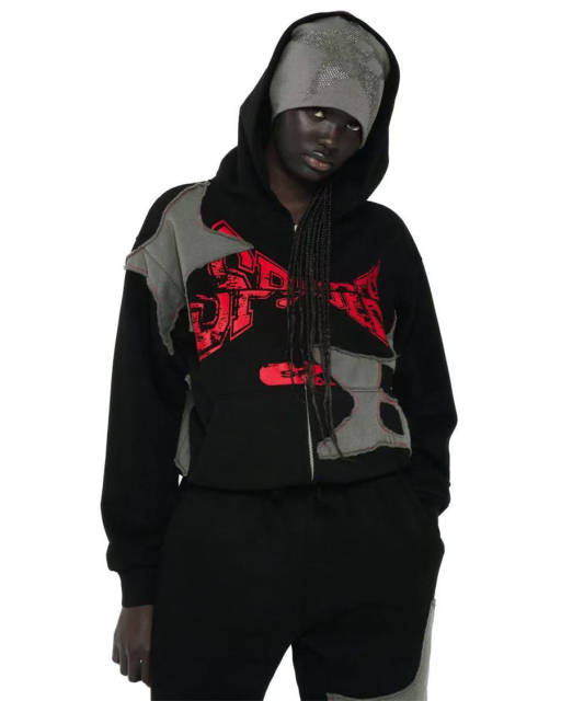 1:1 TOP Quality Star Patchworl Hoodie & Pants Set