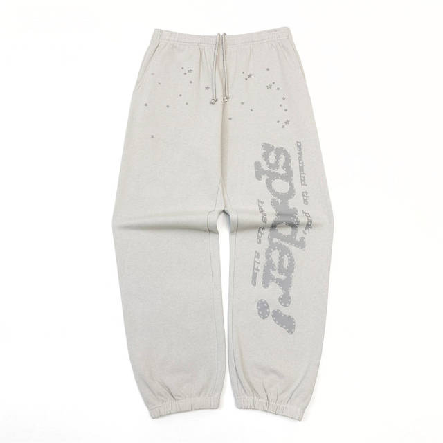 1:1 TOP Quality Gray Fonts Foaming Print Hoodie & Pants Set