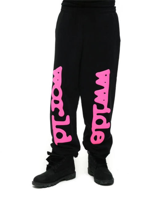 1:1 TOP Quality Pink 555 Printed Hoodie & Pants Set