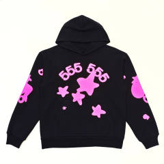 1:1 TOP Quality Pink 555 Printed Hoodie & Pants Set