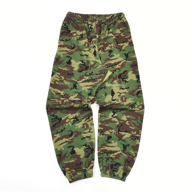 1:1 Top Quality Green Camouflage Orange French Print Hoodie & Pants Set