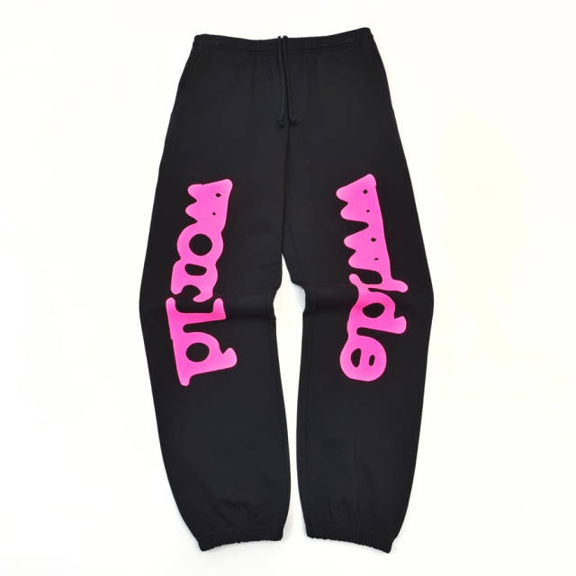 1:1 TOP Quality Pink 555 Printed Hoodie & Pants Set