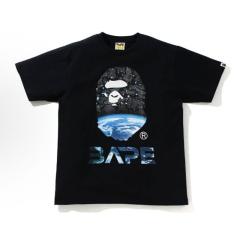 Bape Space T-Shirt Black White