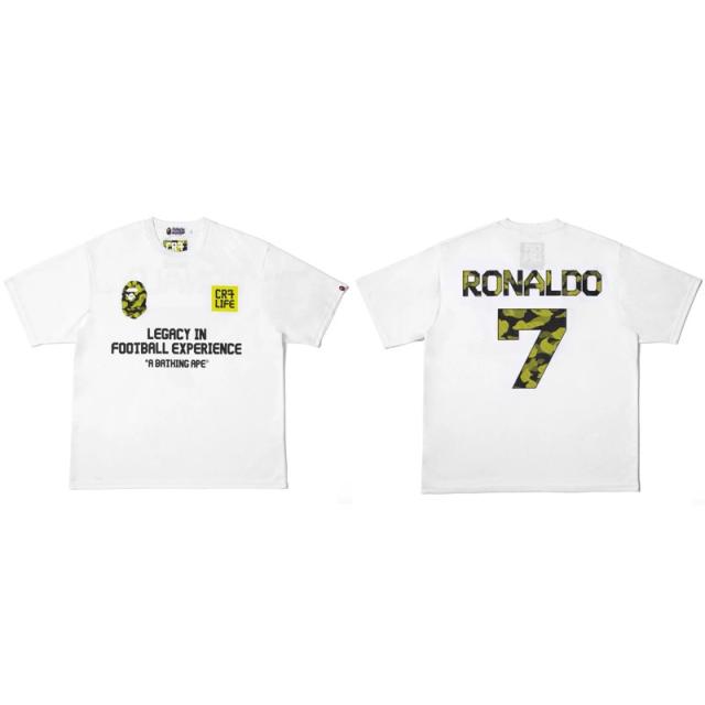 Bape Ronaldo 7 Football Legacy T-Shirt Black White