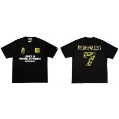 Bape Ronaldo 7 Football Legacy T-Shirt Black White