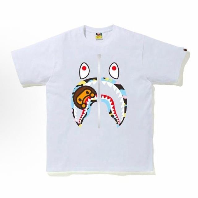 Bape Babymilo Shark T-Shirt Black White