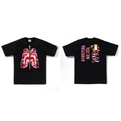 Bape Tiger Camo T-Shirt Black White