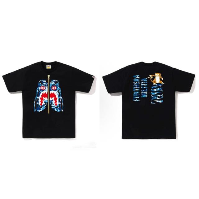Bape Tiger Camo T-Shirt Black White