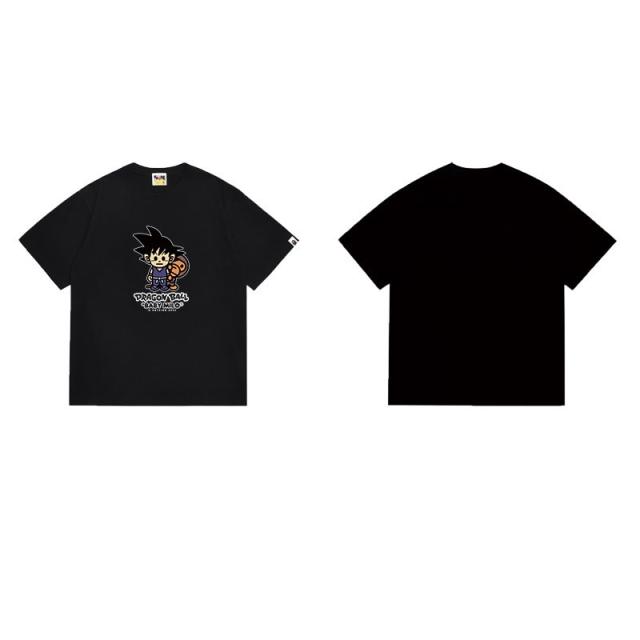 Bape Gragon Ball Goku T-Shirt Black White